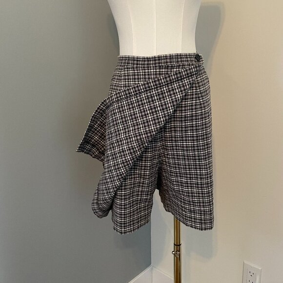 Vintage 1980s-1990s LD & Co. Plaid Wrap Skort - Picture 4 of 5